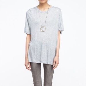 Cheap Monday Grey Soft Modal Jersey Oversized Boyfriend Tee Shirt